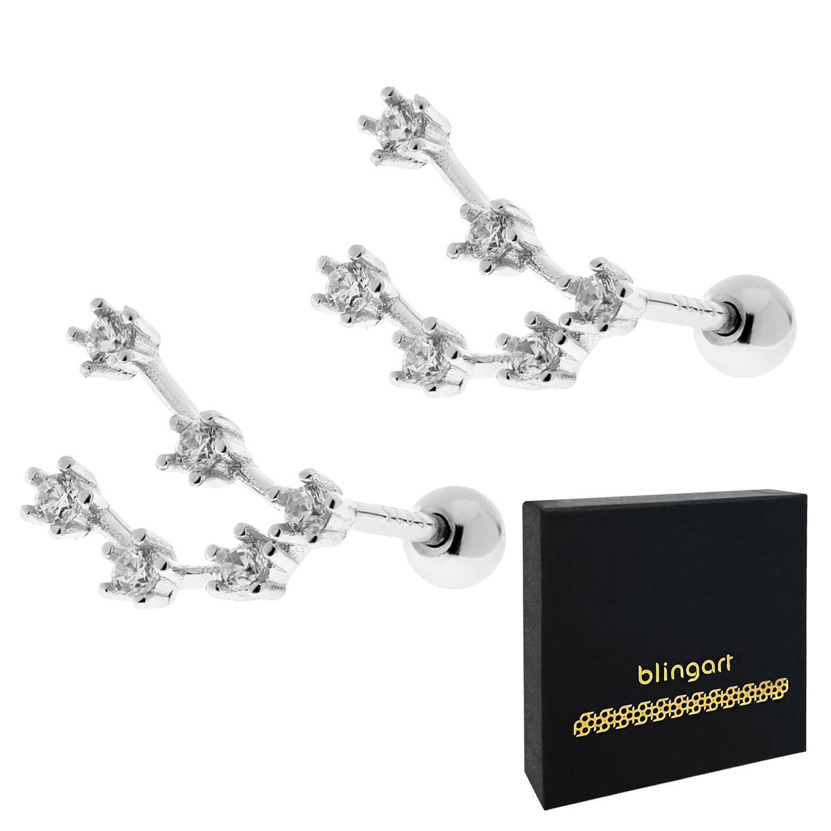 Kolczyki srebrne znak zodiaku WODNIK srebro 925