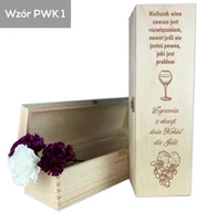 Gadżety dla niej i dla niego - Skrzynka na wino alkohol Życzenia z okazji dnia kobiet z imieniem - miniaturka - grafika 1