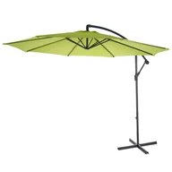 Parasole ogrodowe - Acerra parasol wspornikowy, parasol przeciwsłoneczny, Ø 3m uchylny, poliester/stal 11kg ~ zielono-cytrynowy bez stojaka - miniaturka - grafika 1