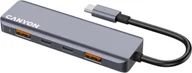 Akcesoria do komputerów stacjonarnych - CANYON hub DS-18 5in1 USB-C Grey - miniaturka - grafika 1