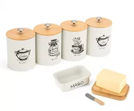 Pojemniki kuchenne - ZESTAW 4 POJEMNIKÓW KUCHENNYCH I MASELNICZKA E-6056 - miniaturka - grafika 1