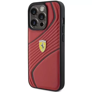 Ferrari FEHCP15LPTWR iPhone 15 Pro 6.1" czerwony/red hardcase Twist Metal Logo - Etui i futerały do telefonów - miniaturka - grafika 2
