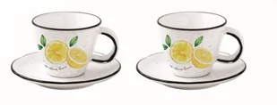 Nuova R2S Zestaw 2 porcelanowych filiżanek espresso z talerz 2205 AMAL - Filiżanki - miniaturka - grafika 1