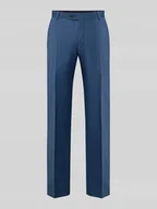 Spodnie męskie - Spodnie do garnituru o kroju regular fit z kantami - miniaturka - grafika 1