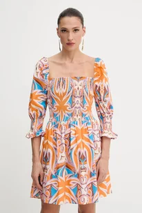 Silvian Heach sukienka bawełniana KOUSSI kolor pomarańczowy mini rozkloszowana CVP25032VE - Sukienki - miniaturka - grafika 1