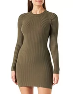 Sukienki - VERO MODA Damska sukienka z dzianiny VMKIKI LS O-Neck Dress GA NOOS, zielony (Ivy Green), M - miniaturka - grafika 1