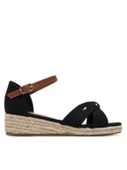 Buty dla dziewczynek - Tommy Hilfiger Espadryle T3A7-33801-0048 M Czarny - miniaturka - grafika 1