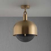 Lampy sufitowe - Lampa sufitowa Forked Ceiling Shade Globe Large Smoked Mosiężna - miniaturka - grafika 1