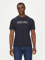Koszulki męskie - Calvin Klein T-Shirt Double Logo K10K114149 Granatowy Regular Fit - miniaturka - grafika 1