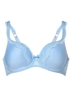 Biustonosze - Mey Damski biustonosz z fiszbinami Kobiety niebieski jednolity, 75B - miniaturka - grafika 1