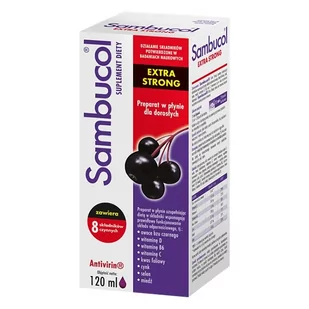 Sambucol Extra Strong płyn 120ml - Przeziębienie i grypa - miniaturka - grafika 1