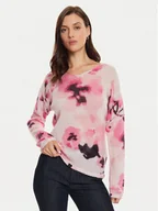 Swetry damskie - Tatuum Sweter Solo T2416.090B Różowy Regular Fit - miniaturka - grafika 1
