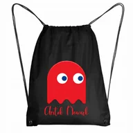 Plecaki worki - Worek Szkolny Na Buty Plecak PACMAN GRA +IMIĘ - miniaturka - grafika 1