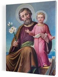 Święty Józef, obraz religijny na płótnie - Ikony i obrazy sakralne - miniaturka - grafika 1