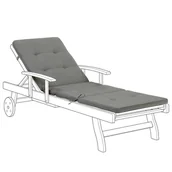 Poduszki ogrodowe - Shumee Poduszka na leżak ogrodowy szara TOSCANA/JAVA 95386 - miniaturka - grafika 1