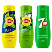 Syropy i koncentraty owocowe - Zestaw 3 koncentratów SodaStream Lipton Lemon+Green+7UP - miniaturka - grafika 1