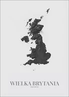 Plakaty - UK, mapa grafitowa II - plakat 61x91,5 cm - miniaturka - grafika 1