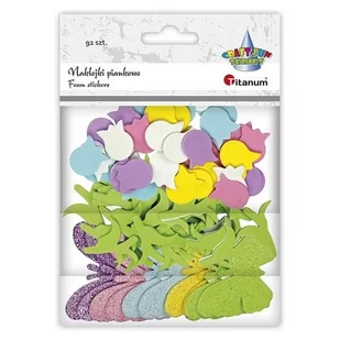 Naklejki piankowe tulipany + motyle 92szt - Zabawki kreatywne - miniaturka - grafika 1
