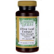 Przeziębienie i grypa - Swanson, Usa Olive Leaf Extract 750 mg - suplement diety 60 kaps. - miniaturka - grafika 1