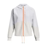Kurtki damskie - Damska Kurtka UNDER ARMOUR WOVEN FZ JACKET 1369889-100 – Biały - miniaturka - grafika 1