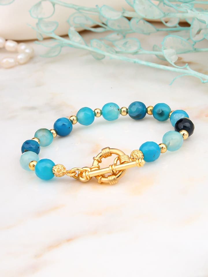 L'Atelier de Gaia Pozłacana bransoletka z opalem