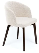 Krzesła - Kremowe pluszowe krzesło kubełkowe - Bentrix 6X - miniaturka - grafika 1