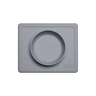 Miseczki i talerzyki dla dzieci - EZPZ Silikonowa miseczka z podkładką 2w1 Mini Bowl szara EUMBG005 - miniaturka - grafika 1