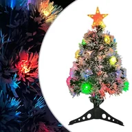 Choinki - vidaXL vidaXL Sztuczna choinka z LED biało-niebieska, 64 cm, włókno optyczne - miniaturka - grafika 1