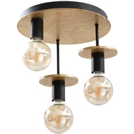 Lampy sufitowe - KET LAMPA sufitowa industrialna OPRAWA metalowa czarna złota KET418 - miniaturka - grafika 1