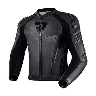 REBELHORN Vandal męska kurtka motocyklowa ze skóry bydlęcej, ochrona łokci i ramion, kamizelka softshell, wentylacja, elementy odblaskowe, 4 kieszenie - Odzież motocyklowa - miniaturka - grafika 1