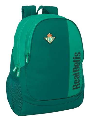 Safta REAL BETIS BALOMPIÉ - Plecak szkolny dla dzieci, idealny dla dzieci w różnym wieku, wygodny i wszechstronny, jakość i wytrzymałość, 32 x 16 x 44 cm, Woda zielona, M, Casual
