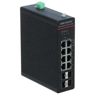 SWITCH PRZEMYSŁOWY POE DS-3T1512HP-SI-8P4F/NOPOWER 8-PORTOWY SFP Hikvision DS-3T1512HP-SI-8P4F/NOPOWER - Switche - miniaturka - grafika 1