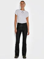 Spodnie sportowe damskie - Noisy May Spodnie z imitacji skóry Sallie 27018425 Czarny Skinny Fit - miniaturka - grafika 1