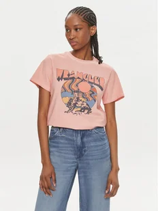 Wrangler T-Shirt 112350279 Koralowy Regular Fit - Koszulki i topy damskie - miniaturka - grafika 1
