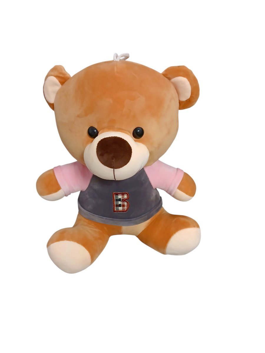 PLUSOWY MIŚ W KOSZULCE Z LITERKĄ B 40CM