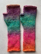 Rękawiczki - Mitenki z wełną owczą jesienne marcinki - miniaturka - grafika 1
