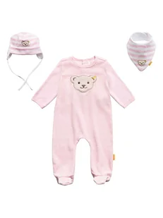 Steiff 3-częściowy zestaw w kolorze jasnoróżowo-białym - Śpiochy dla niemowląt - miniaturka - grafika 1