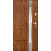 Drzwi zewnętrzne - Drzwi zewnętrzne MITIKAS Złoty dąb 90 lewe - miniaturka - grafika 1