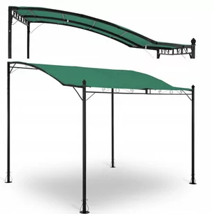 Uniprodo Pergola ogrodowa - 2,6 x 3 x 2,5 m - ciemnozielona UNI_GAZEBO_ 3X2.5G UNI_GAZEBO_ 3X2.5G - Pawilony ogrodowe - miniaturka - grafika 1