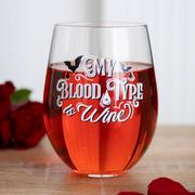 Szklanki - Szklanka My Blood Type Is Wine - miniaturka - grafika 1