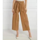 Spodnie damskie - BOSS BLACK Spodnie z paskiem Tenoy | Relaxed fit - miniaturka - grafika 1