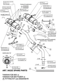 Zestaw części zamiennych LeoVince nasadka do rury wydechowej S06406, Ø 54 mm - Części motocyklowe - miniaturka - grafika 1
