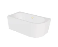 Wanny - Wanna narożna lewa Besco Avita A-line 170x75 cm biały połysk syfon z napełnieniem złoty WAA-170ALZN - miniaturka - grafika 1