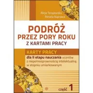 Pedagogika i dydaktyka - Podróż przez pory roku z kartami pracy. Część 1Karty pracy dla II etapu nauczania uczniów z niepełnosprawnością intelektualna w stopniu umiarkowanym (teczka) - miniaturka - grafika 1
