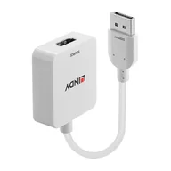 Adaptery i przejściówki - Lindy 38303 adapter kablowy 0,095 m HDMI Typu A (Standard) DisplayPort Biały - miniaturka - grafika 1