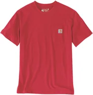 Koszulki męskie - Carhartt Koszulka Carhartt Heavyweight K87 Pocket Fire Red - miniaturka - grafika 1
