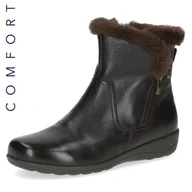 Botki damskie - Caprice botki brązowe Vera zimowe skórzane ocieplane na zamek szerokie wygodne  [26459-43-337] [Rozmiar: 38] - miniaturka - grafika 1