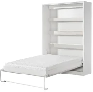 Łóżka - Pionowy biały tapczan z czarnym uchwytem 160x200 D2-K20 - miniaturka - grafika 1