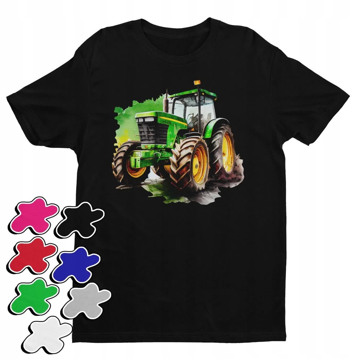 Koszulka T-Shirt Dziecięca Z Nadrukiem Traktor Dla Fana Wybór -M 134-140