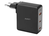 Ładowarki do telefonów - AUKEY Ładowarka podróżna US EU GaN 140W PD 2x USB-C USB-A PA-B7O - miniaturka - grafika 1
